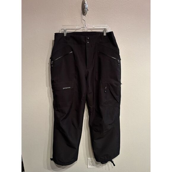 Patagonia Men’s Powder Bowl Gore-Tex Ski Snowboard Pants XL Black H2NO - Picture 1 of 8